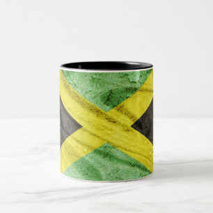 Jamaika-Flagge Zweifarbige Tasse
