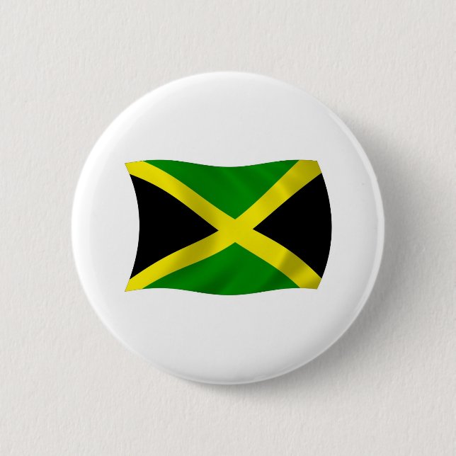 Jamaika-Flaggen-Button Button (Vorderseite)