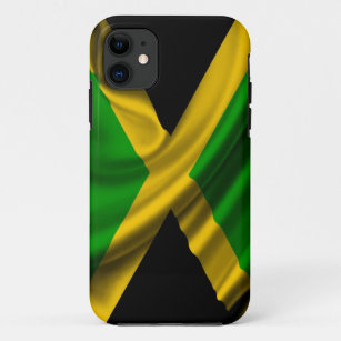 Jamaika-Flaggen-Gewebe iPhone 11 Hülle