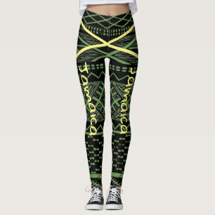 Jamaika-Flaggen-Leggings Fitness und Workout Leggings
