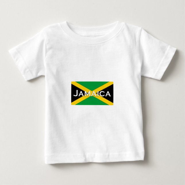 Jamaika-Flaggen-Logo Baby T-shirt (Vorderseite)