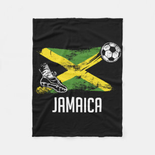 Jamaika-Flaggen-Trikot jamaikanische Fußballmannsc Fleecedecke