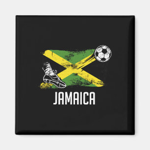Jamaika-Flaggen-Trikot jamaikanische Fußballmannsc Magnet