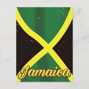 Jamaika-Flaggen-Vintage-Plakat Postkarte