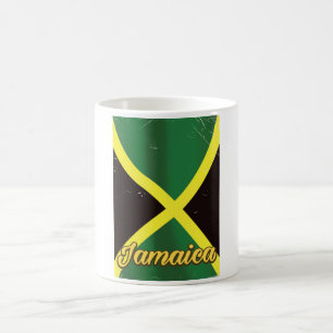 Jamaika-Flaggen-Vintage-Plakat Tasse