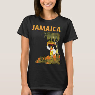Jamaika, Frau mit einem Korb T-Shirt