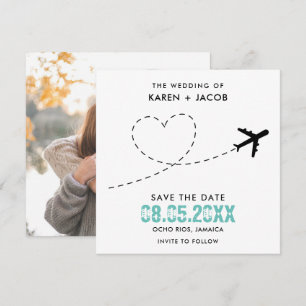 Jamaika Hochzeit in Urlaubsort Foto Save the Date