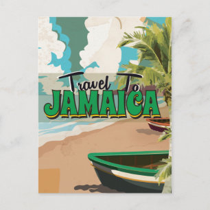 Jamaika Hochzeit Vintage Reiseplakat Postkarte