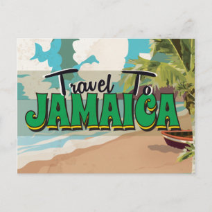 Jamaika Hochzeit Vintage Reiseplakat Postkarte