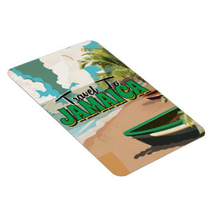 Jamaika-Hochzeit Vintage-Reiseposter Magnet