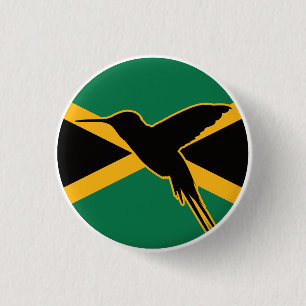 Jamaika Hummingbird - Jamaikanische Nationalflagge Button
