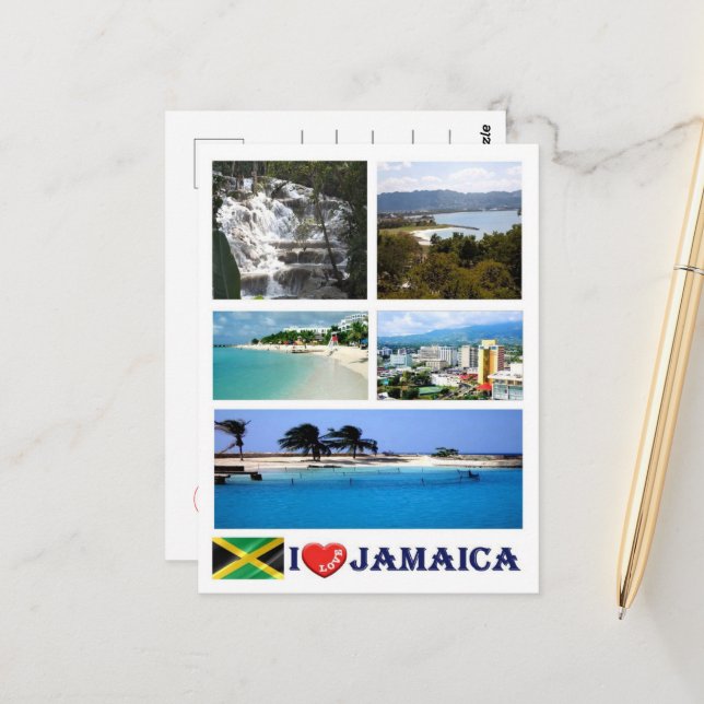 Jamaika - I Liebe - Postkarte (Vorderseite/Rückseite Beispiel)