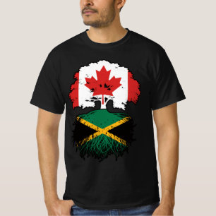 Jamaika Jamaika Kanadische Tree-Roots-Flagge T-Shirt