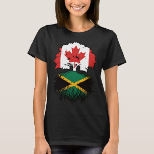 Jamaika Jamaika Kanadische Tree-Roots-Flagge T-Shirt