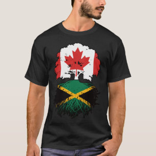Jamaika Jamaika Kanadische Tree-Roots-Flagge T-Shirt