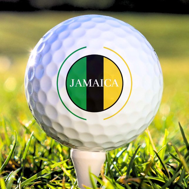 Jamaika jamaikanische Flagge Black Green Gold Cari Golfball (jamaica golf ball)