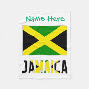 Jamaika Jamaikanische Flagge Grün Personalisierung Fleecedecke
