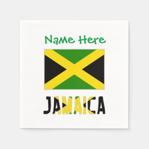 Jamaika Jamaikanische Flagge Grün Personalisierung Serviette