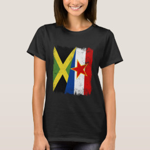 Jamaika Jugoslawien Halbflagge Jamaikanisch Jugosl T-Shirt