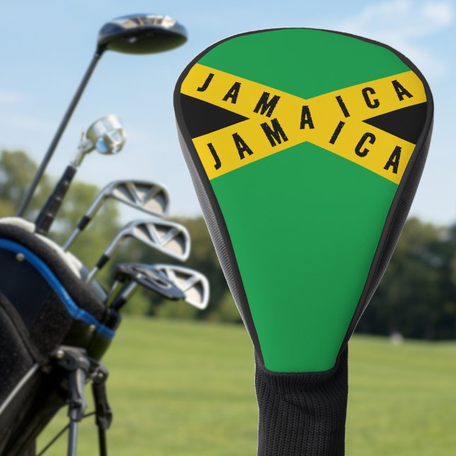 Jamaika Kaution Tape Green Gold Jamaikanische Flag Golf Headcover (jamaica jamaican flag golf head cover)