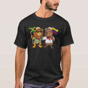 Jamaika Kolumbien Flagge Jamaikanische Wurzeln Kol T-Shirt