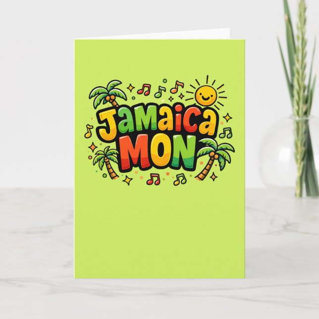 jamaika mon farbenfroh karte (Vorderseite)