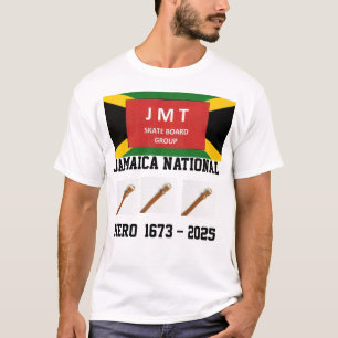 JAMAIKA NATIONALHELD. Einfaches dunkles T-Shirt