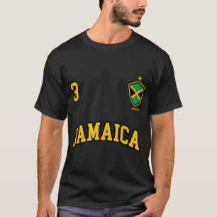 Jamaika Nummer 3 Fußball-Team Sport Jamaikanische T-Shirt