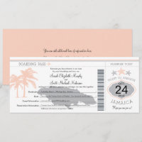 Jamaika-Pfirsich-graue Boarding-Durchlauf-Hochzeit
