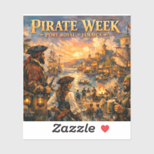 Jamaika Piratenwoche Port Yoyal Aufkleber