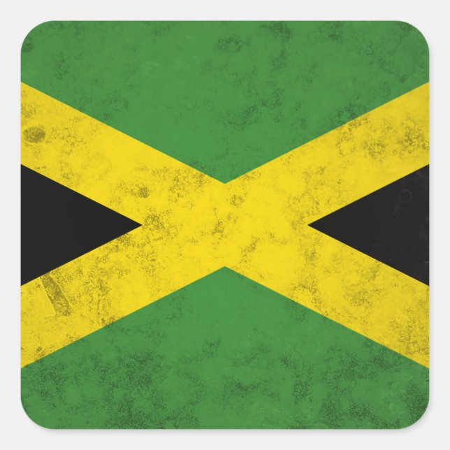 Jamaika Quadratischer Aufkleber (Vorderseite)