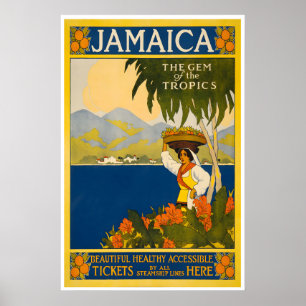 Jamaika-Reiseposter Jamaikanisches Geschenk Dampfe Poster