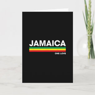 Jamaika Retro Reggae Farbe Rs Jamaikanischer Urlau Karte
