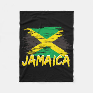 Jamaika Retro Vintage Wasserfarben Sport Jamaikani Fleecedecke