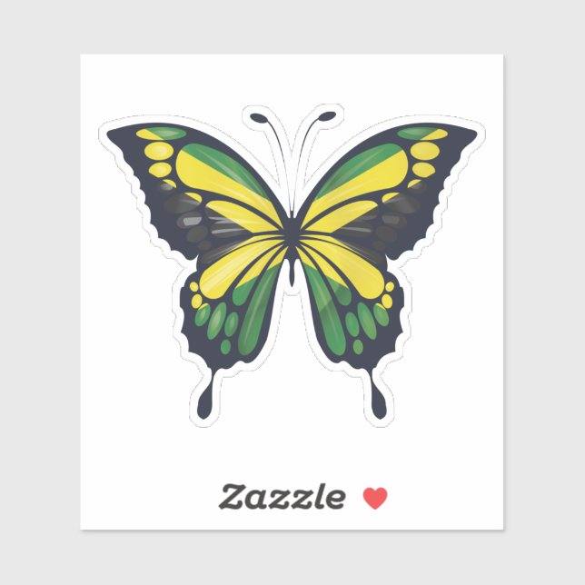 Jamaika-Rippfahne Aufkleber (Blatt)