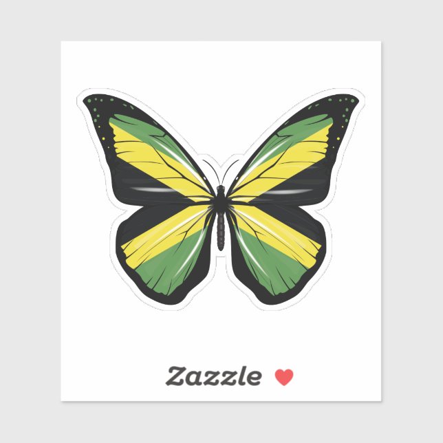 Jamaika-Rippfahne Aufkleber (Blatt)