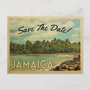 Jamaika Save the Date Vintage Postkarten