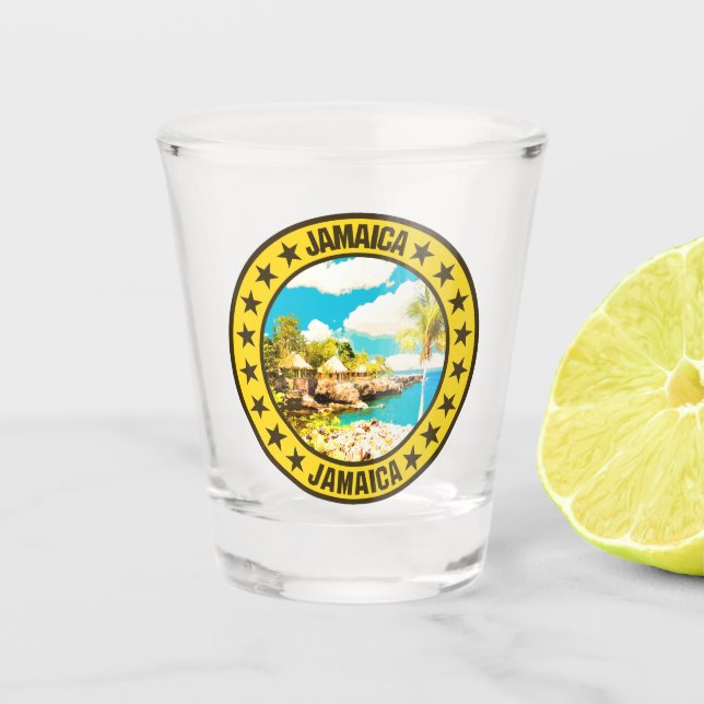 Jamaika Schnapsglas (Vorderseite)