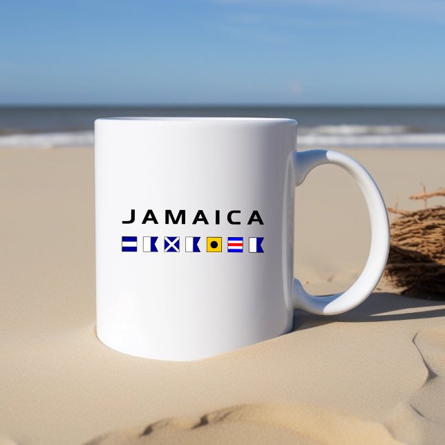 Jamaika-Seeschifffahrtsflaggen Kaffeetasse (Von Creator hochgeladen)
