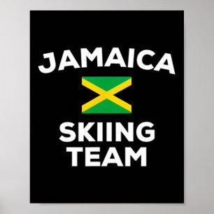 Jamaika Ski Ski Ski Ski Team Jamaikanische Flagge Poster