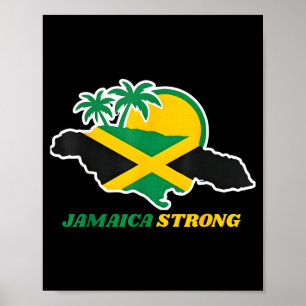 Jamaika Stark Ich Liebe Jamaikanische Flagge Herz Poster