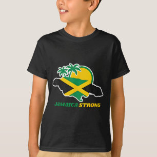 Jamaika Stark Ich Liebe Jamaikische Flagge Herz Fr T-Shirt