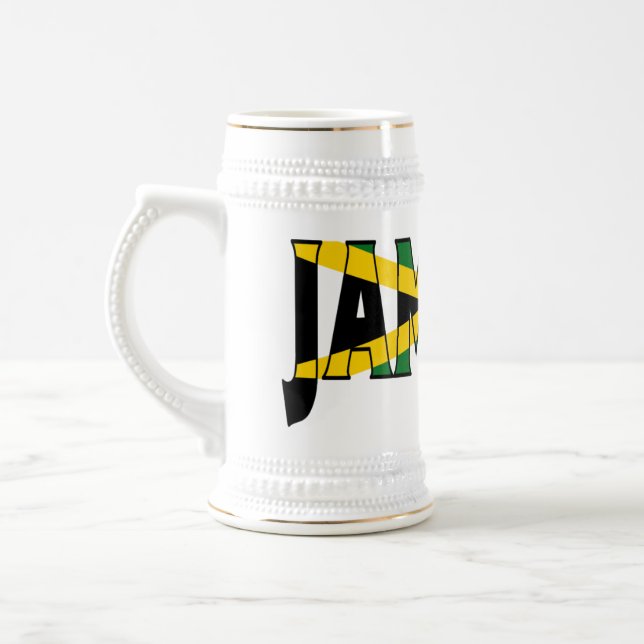 Jamaika Stein Bierglas (Links)