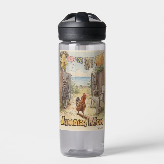 Jamaika tropischer Charme Trinkflasche (Vorderseite)