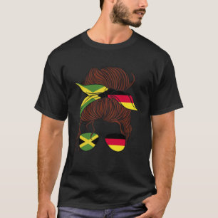 Jamaika und Deutschland Mix Hälfte der jamaikanisc T-Shirt