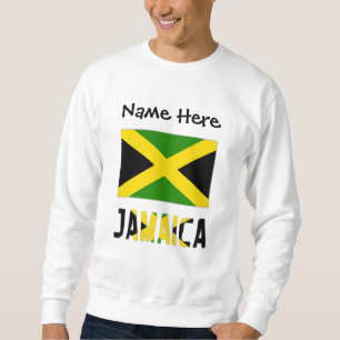 Jamaika und Jamaika-Flagge personalisiert  Sweatshirt