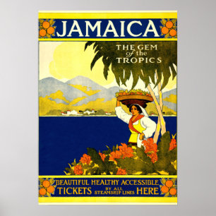 Jamaika, Vintage Travel Poster