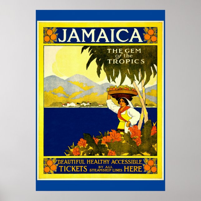 Jamaika, Vintage Travel Poster (Vorne)