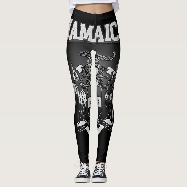 Jamaika-Wappen Leggings (Vorderseite)