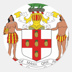 Jamaika-Wappen Runder Aufkleber